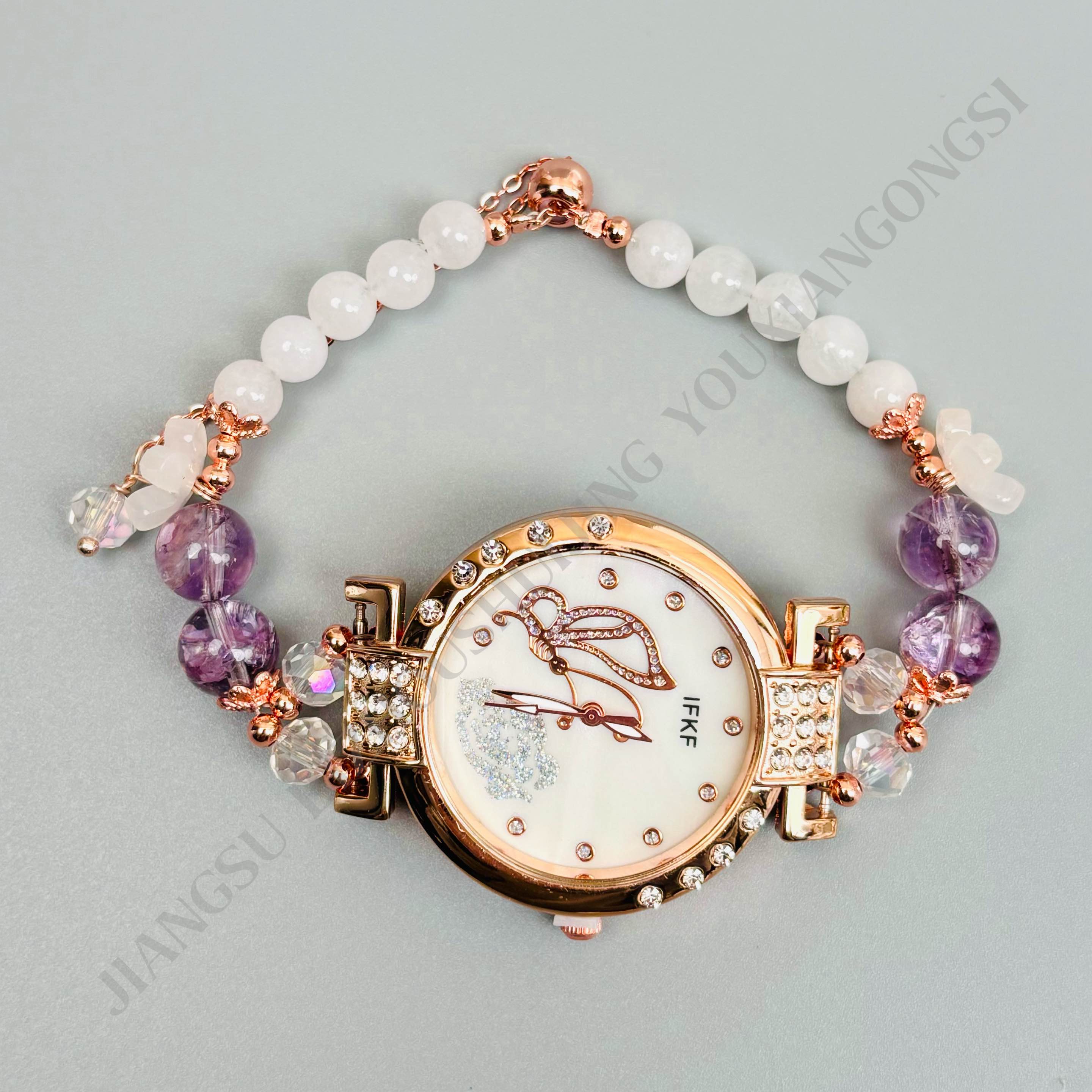 MYY-Original design crystal watch with dopamine color collision, high-end, fashionable and trendy women's watch.