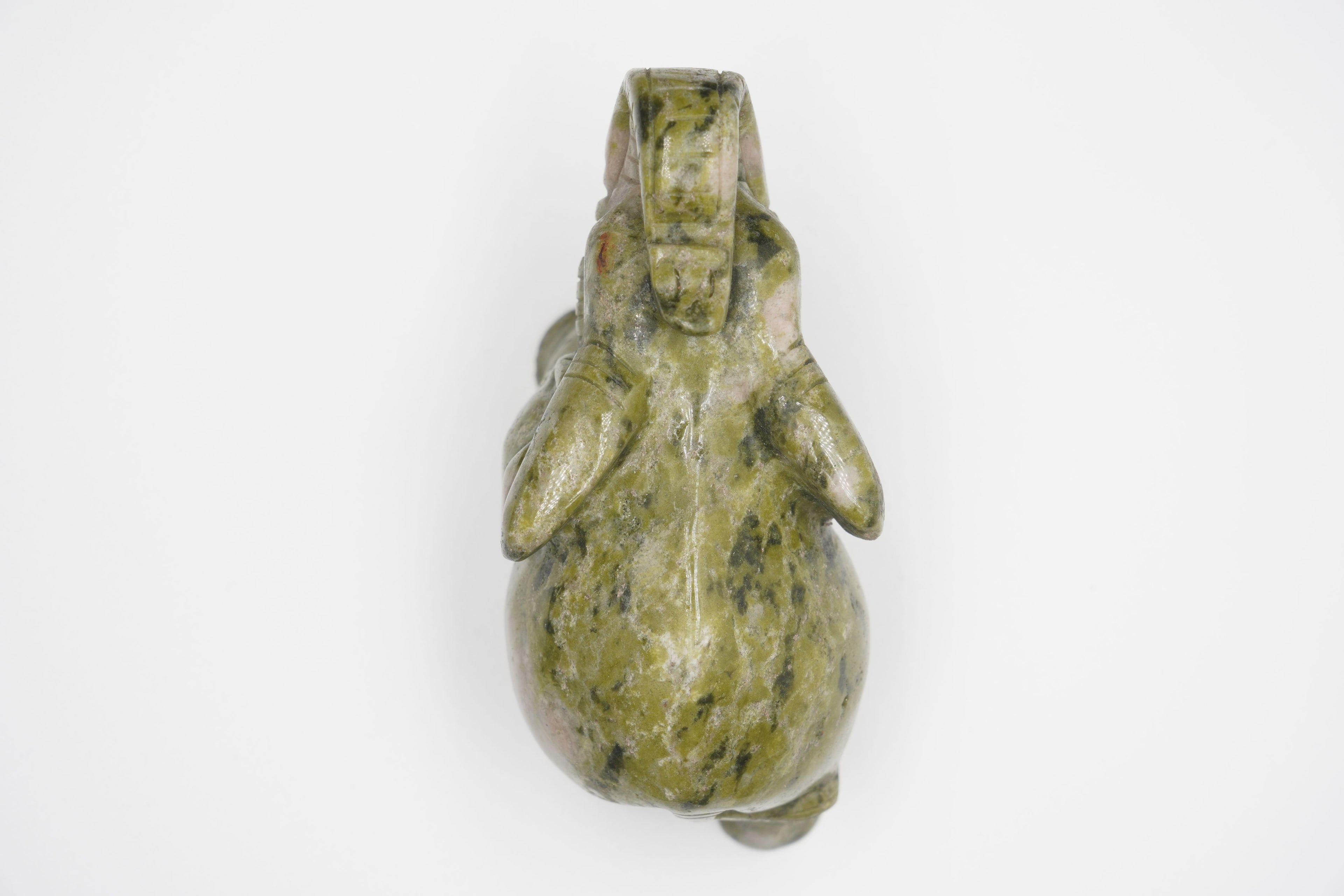 Crystal Green Jade Elephant Carving
