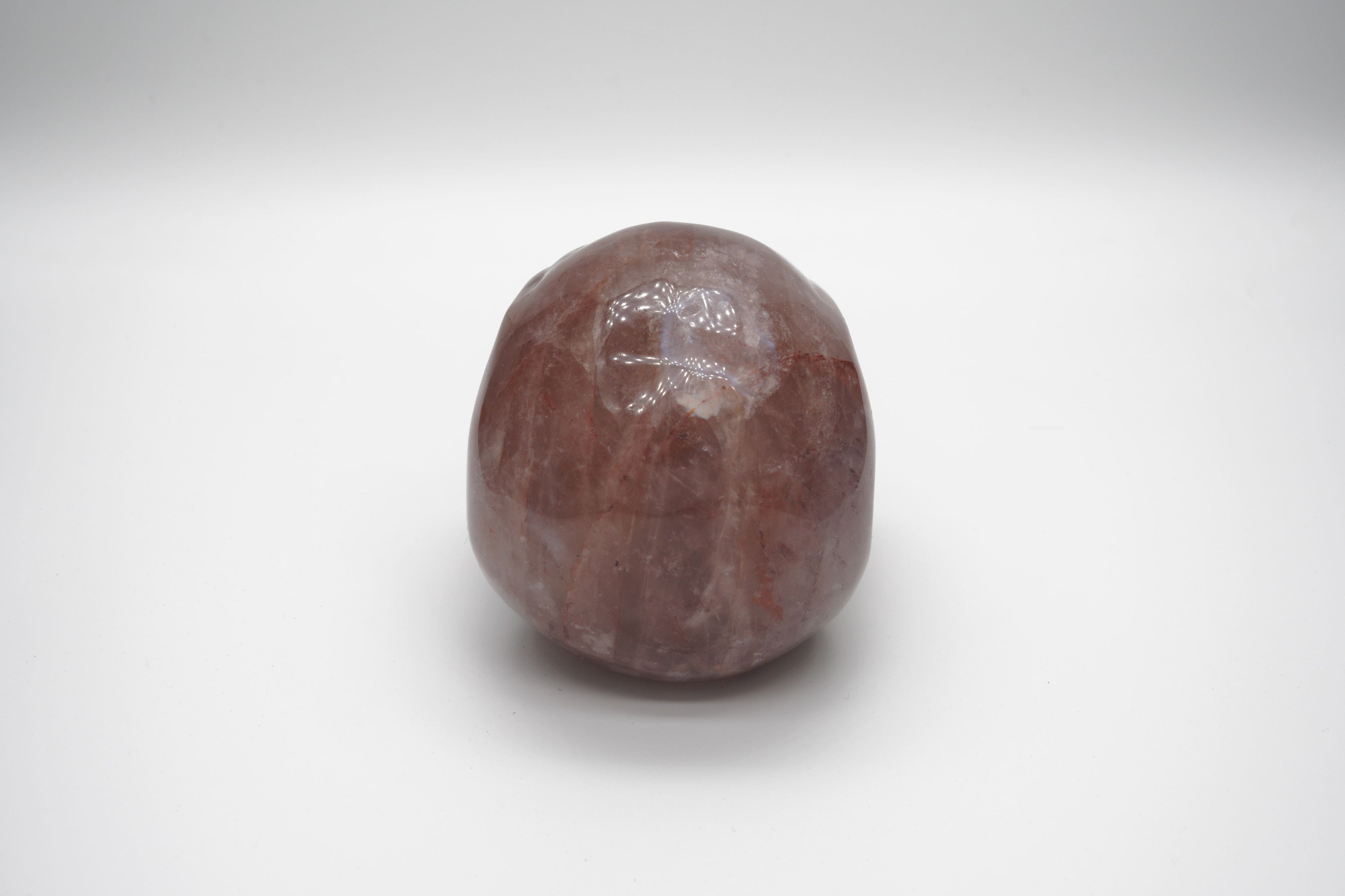 Fire Quartz Skull Carving