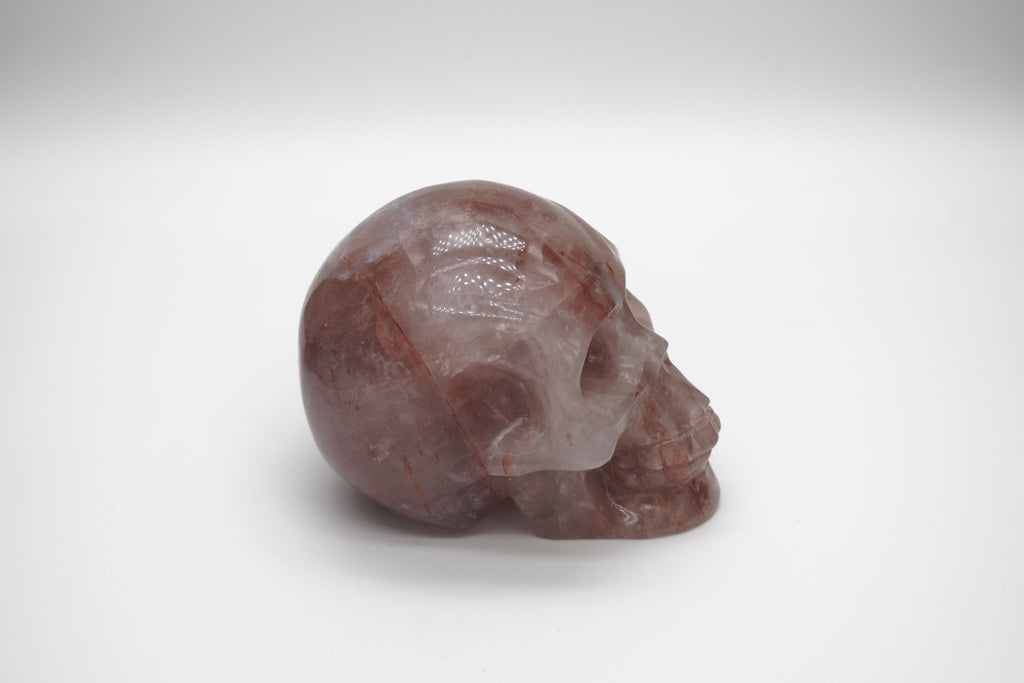 Fire Quartz Skull Carving