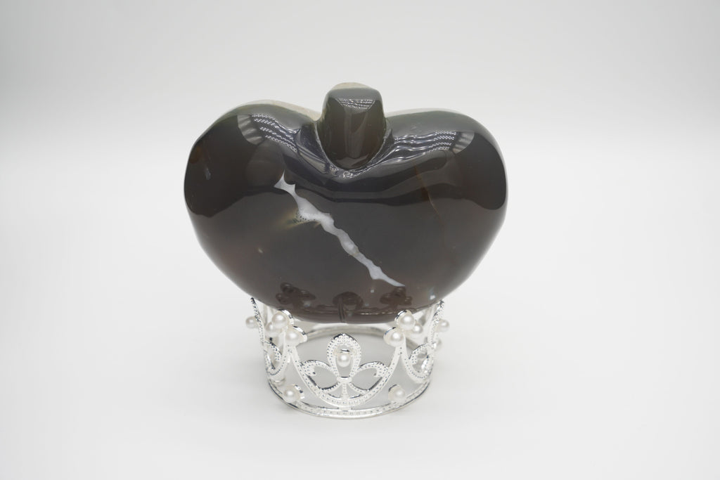 Apple Agate Amethyst Geode Carving